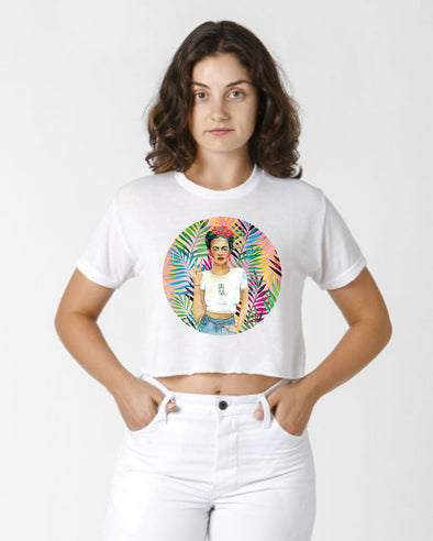 T-shirt: Crop Top Frida K