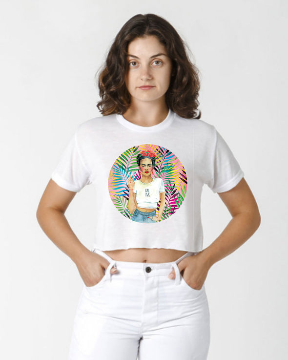 T-shirt: Crop Top Frida K
